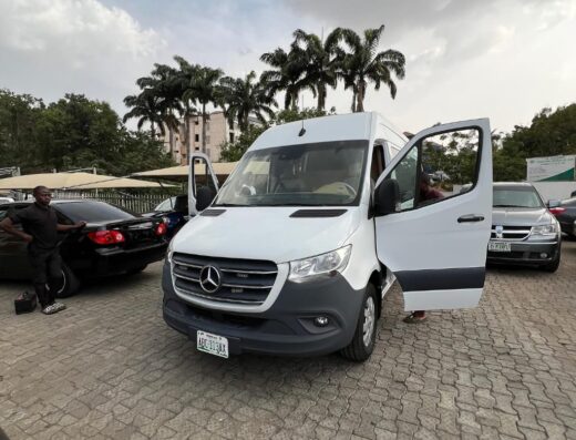 White Sprinter Bus Available in Abuja