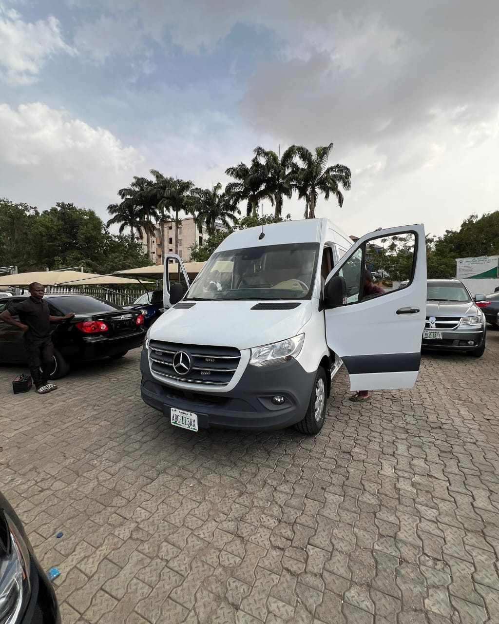 White Sprinter Bus Available in Abuja